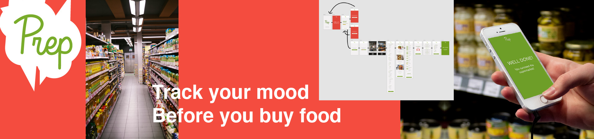 Banner: Prep App - Track your mood before you buy food